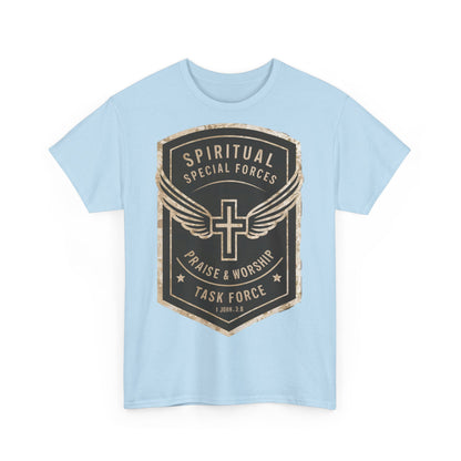 Unisex Heavy Cotton T-shirt - Spiritual Wars Praise & Worship