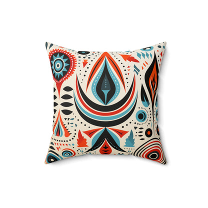 Spun Polyester Square Pillow - Waves of Renewal Design