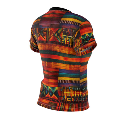 Women's Cut & Sew Tee (AOP) - Kente Grace Design 2