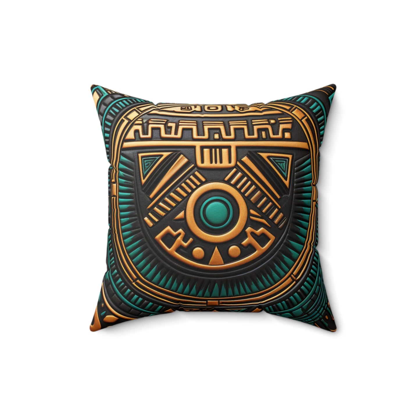 Spun Polyester Square Pillow -  Naija Crest Design