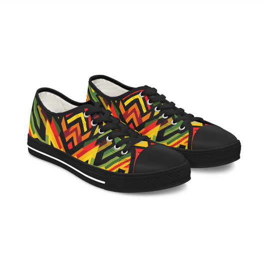 Women's Low Top Sneakers - Sun Splash Design