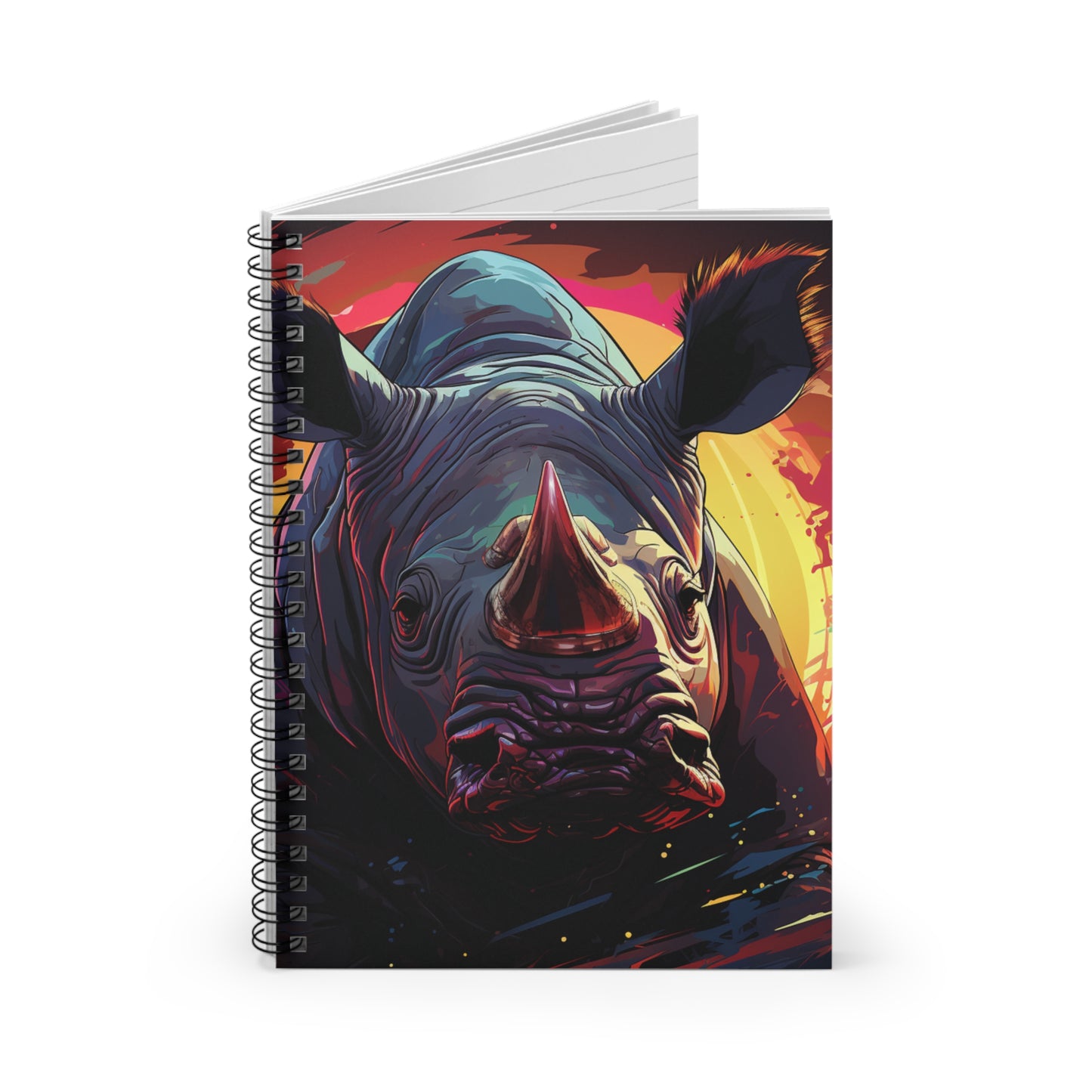 Spiral Notebook - Ruled Line - Save The Rhino Design