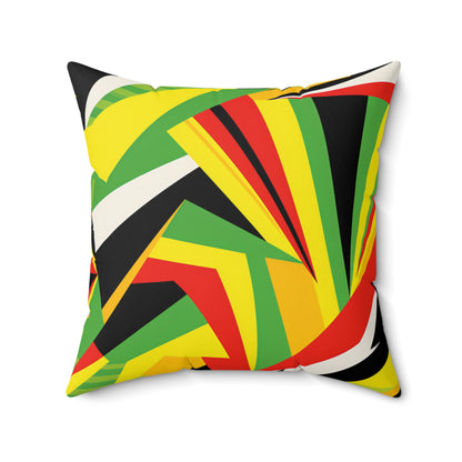 Spun Polyester Square Pillow - Zimbo Stripes Design