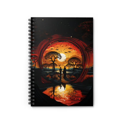 Spiral Notebook - Ruled Line - " Redemption Sunset Design"