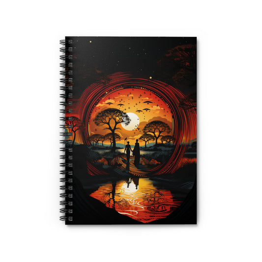 Spiral Notebook - Ruled Line - " Redemption Sunset Design"