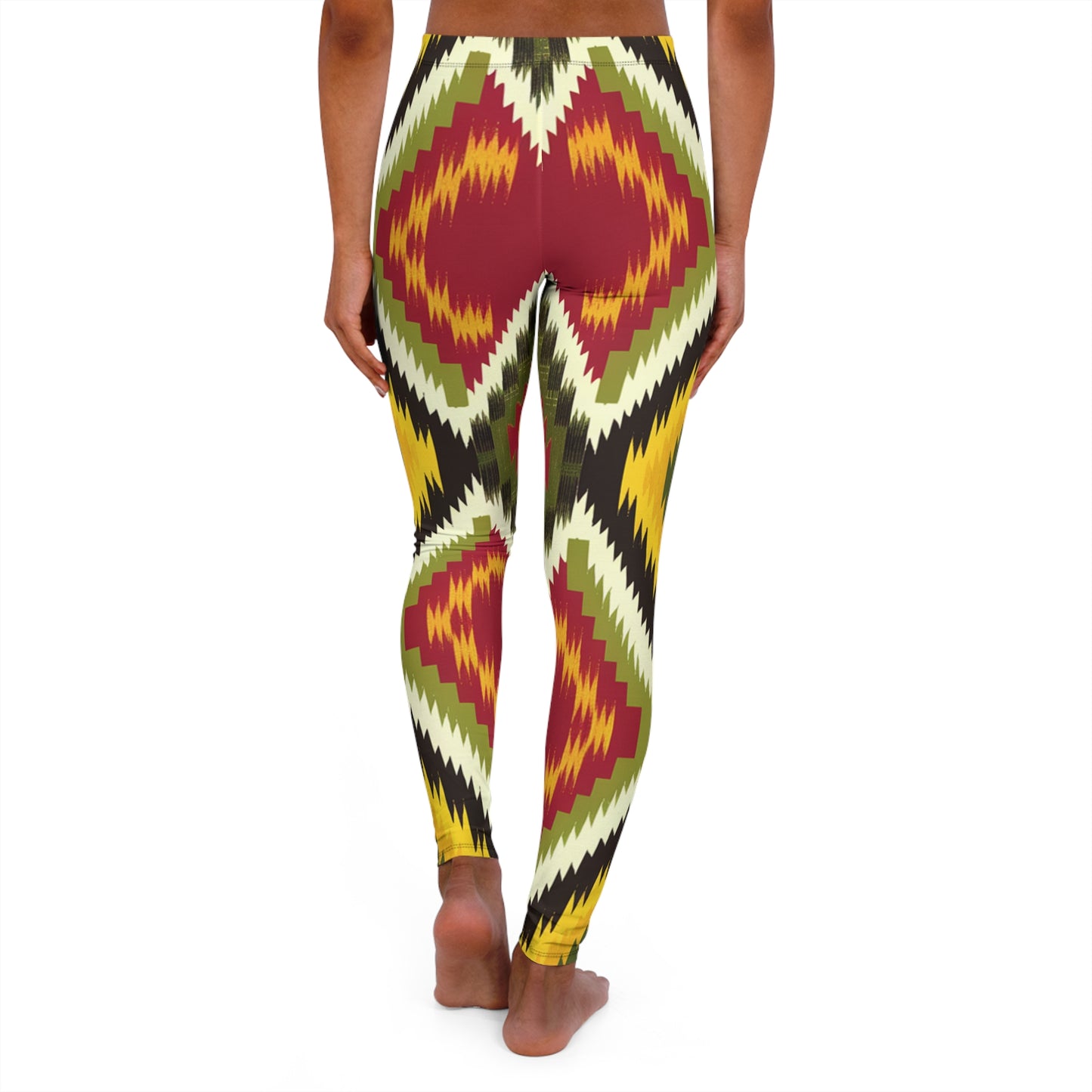 Women's Spandex Leggings - Radiant Pathway Design