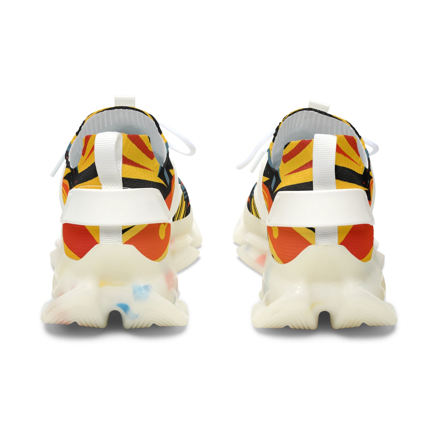 Women's Mesh Sneakers - Afro Abstract Design