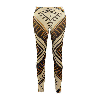 Women's Cut & Sew Casual Leggings - Kalahari Accord Design