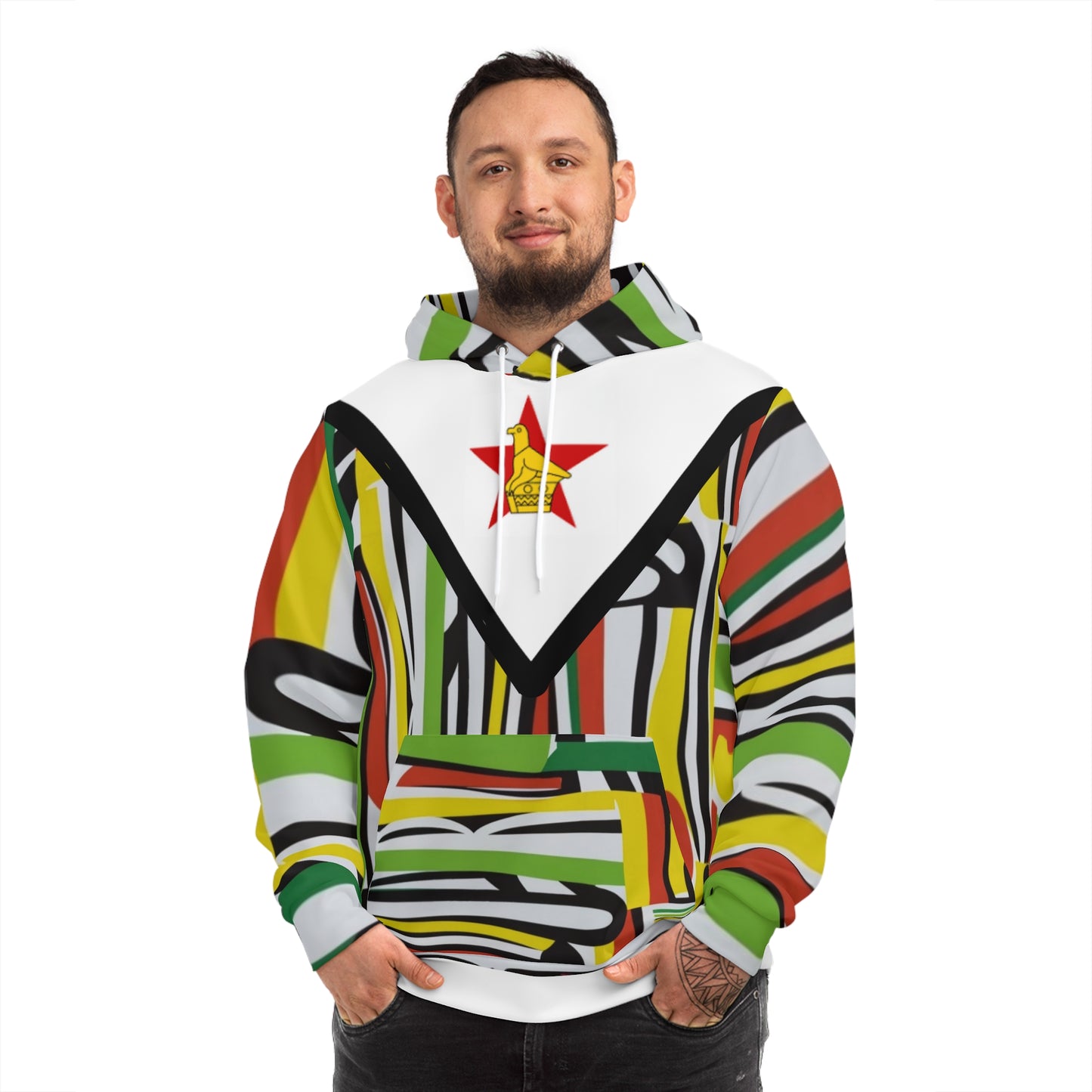 Fashion Hoodie - Zimbo Star & Stripes Design