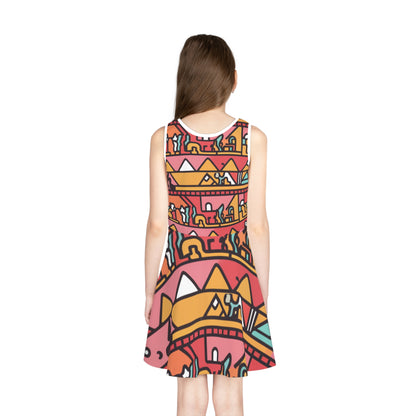 Girls' Sleeveless Sundress - Flamingo Design