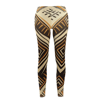 Women's Cut & Sew Casual Leggings - Kalahari Accord Design