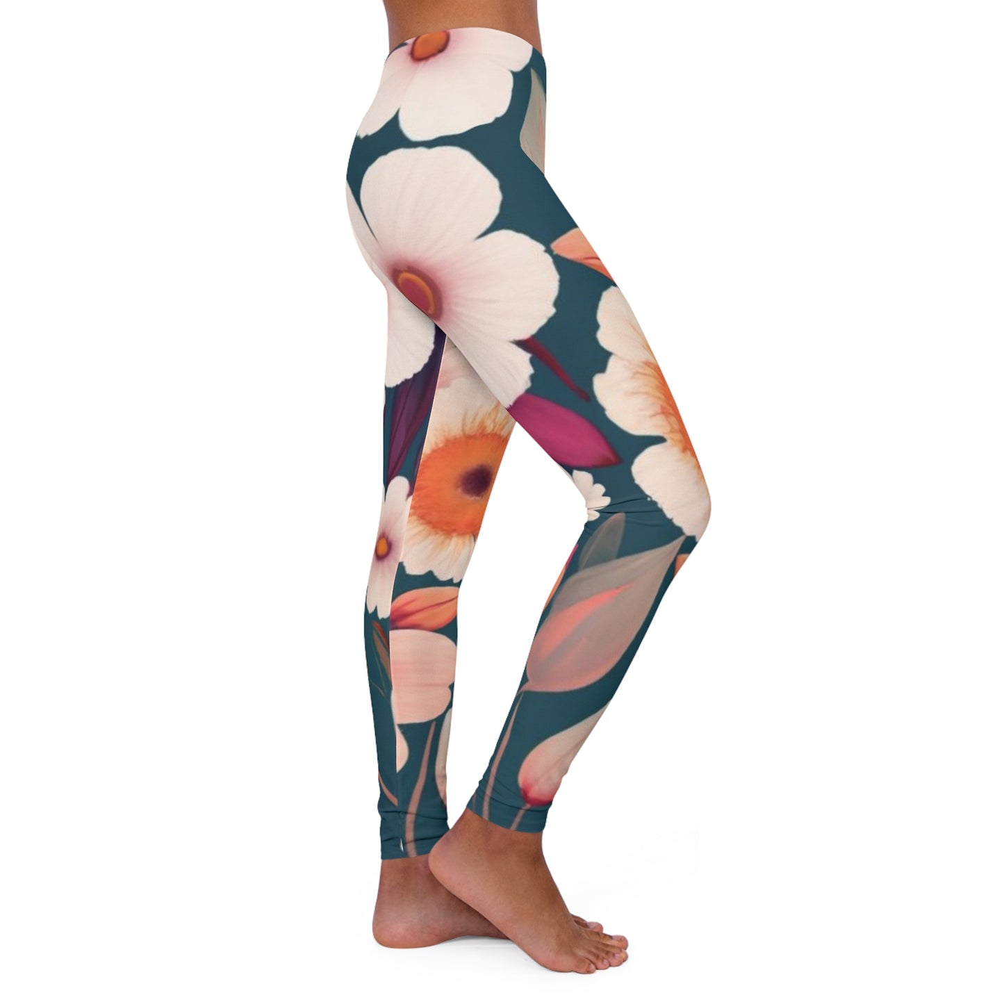 Women's Spandex Leggings - Hope Flowers Design