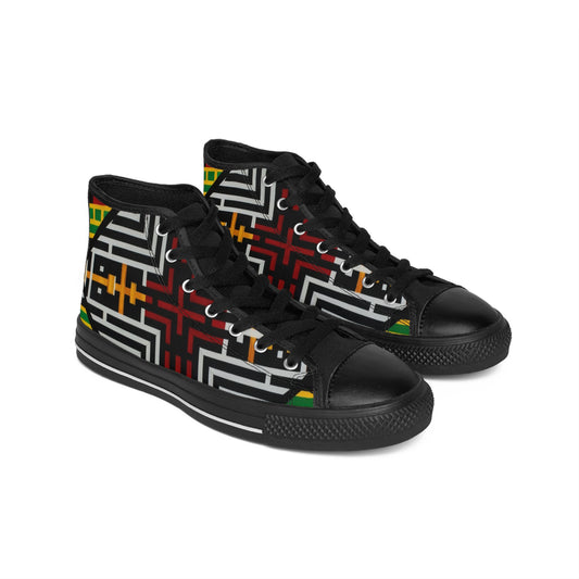 Men's Classic Sneakers - Kente Unity Design