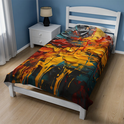 Velveteen Plush Blanket - Overflowing Grace Design