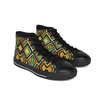 Women's Classic Sneakers - African Psalm Design