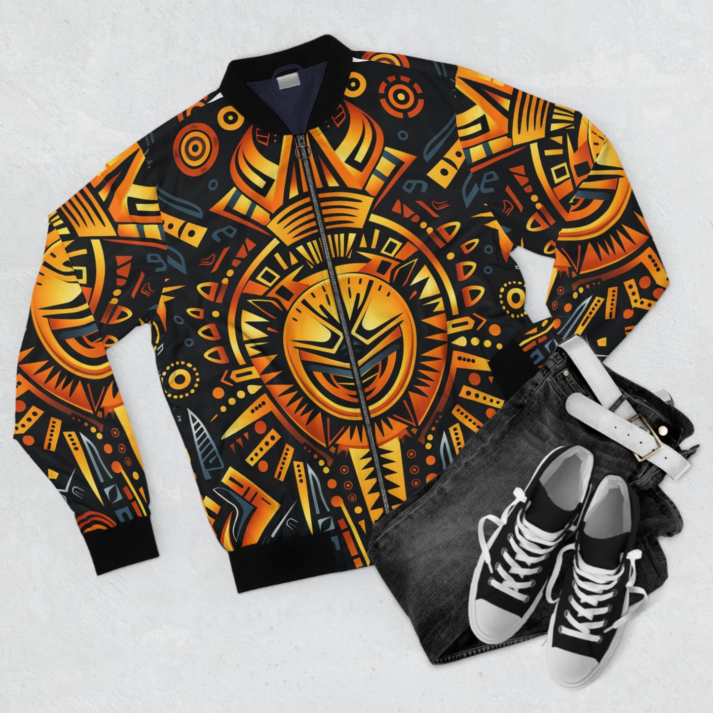 Men's Bomber Jacket - Radiant Majesty Design