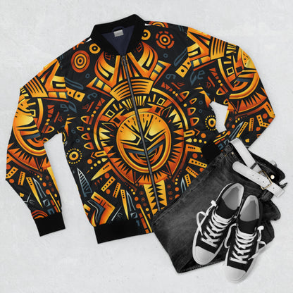 Men's Bomber Jacket - Radiant Majesty Design