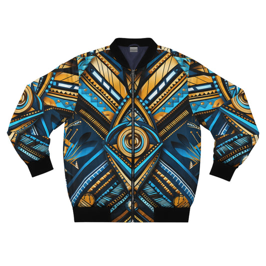 Men's Bomber Jacket - Radiance Mosaic Design