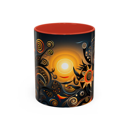 Accent Coffee Mug, 11oz - Sunrise Harmony Design