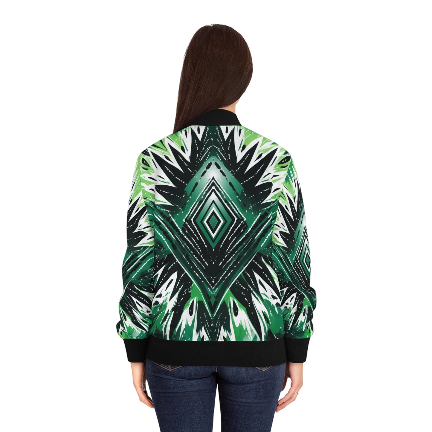 Women's Bomber Jacket - Naija Tye Dye Design