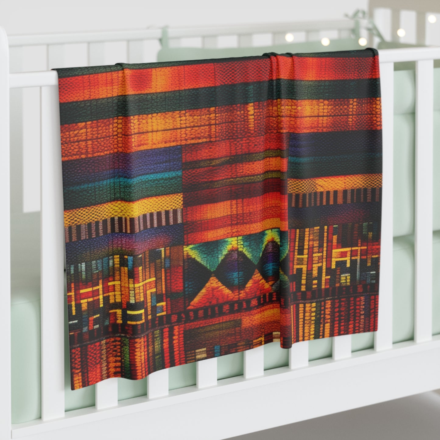 Baby Swaddle Blanket - Kente Grace Design 2