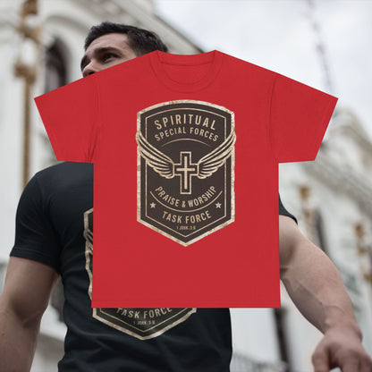 Unisex Heavy Cotton T-shirt - Spiritual Wars Praise & Worship