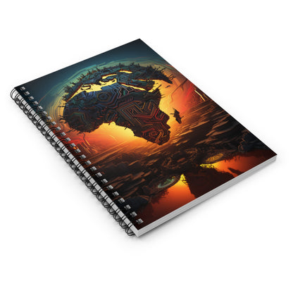 Spiral Notebook - Ruled Line - Afro Matrix Design