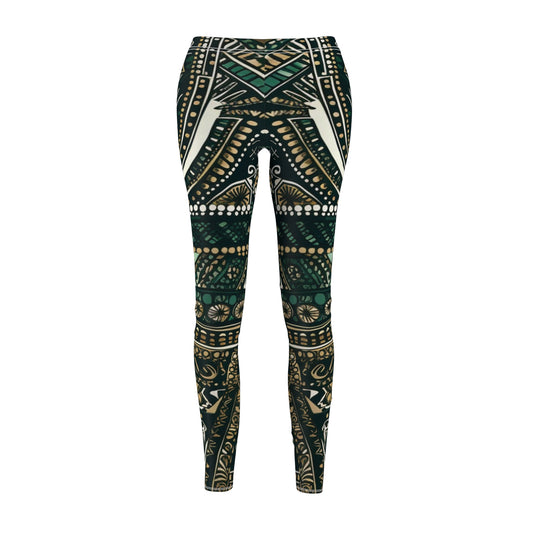 Women's Cut & Sew Casual Leggings - Dashiki Dream Design - Hebrews 12:29