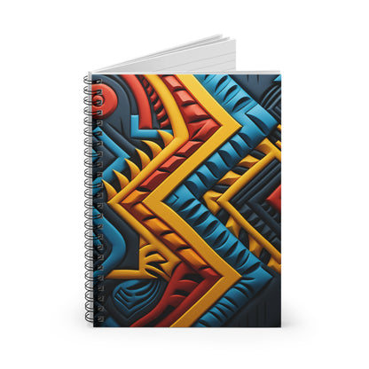 Spiral Notebook - Ruled Line - "Woven Grace Design"