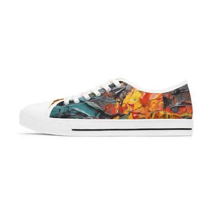 Women's Low Top Sneakers - Afro Splash Design