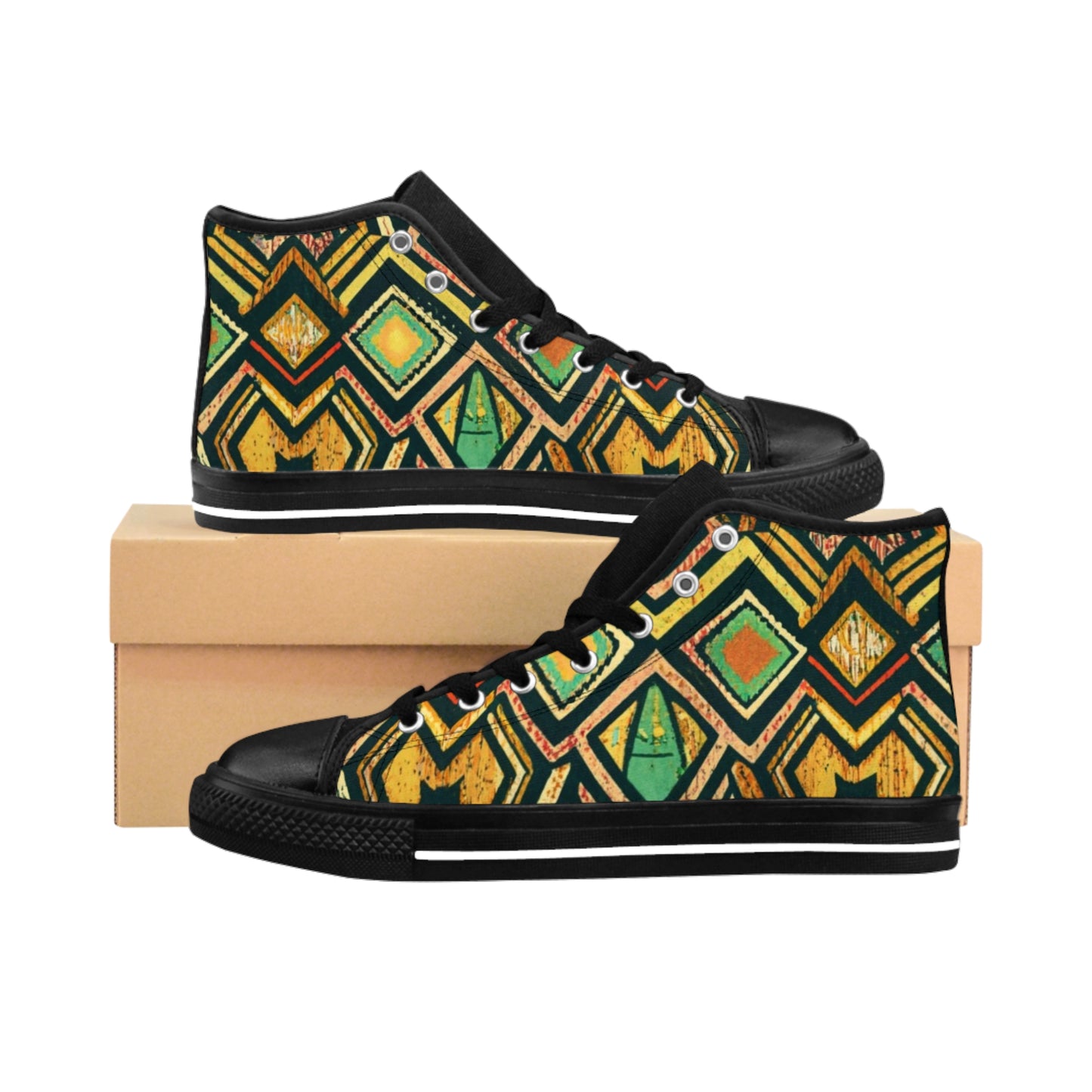 Women's Classic Sneakers - African Psalm Design