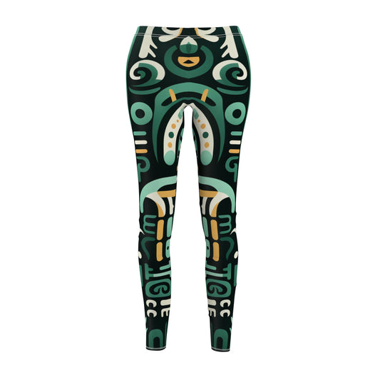 Women's Cut & Sew Casual Leggings - African Encounter