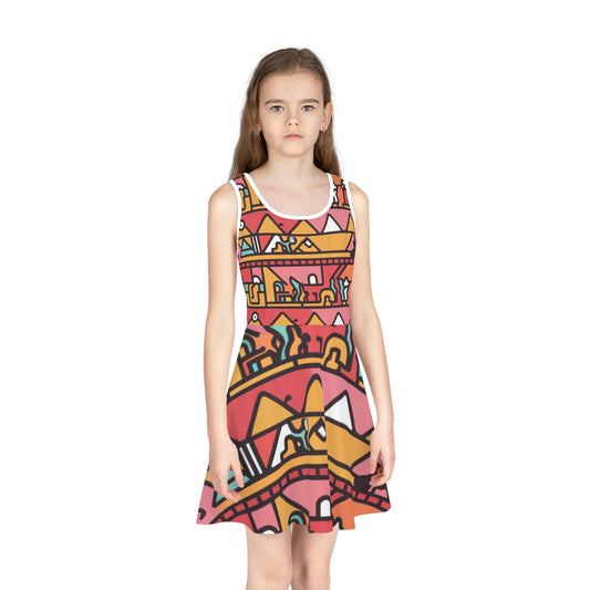 Girls' Sleeveless Sundress - Flamingo Design