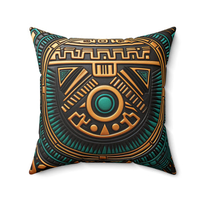 Spun Polyester Square Pillow -  Naija Crest Design