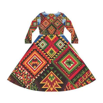 Women's Long Sleeve Dance Dress - Tribal Resilience Design