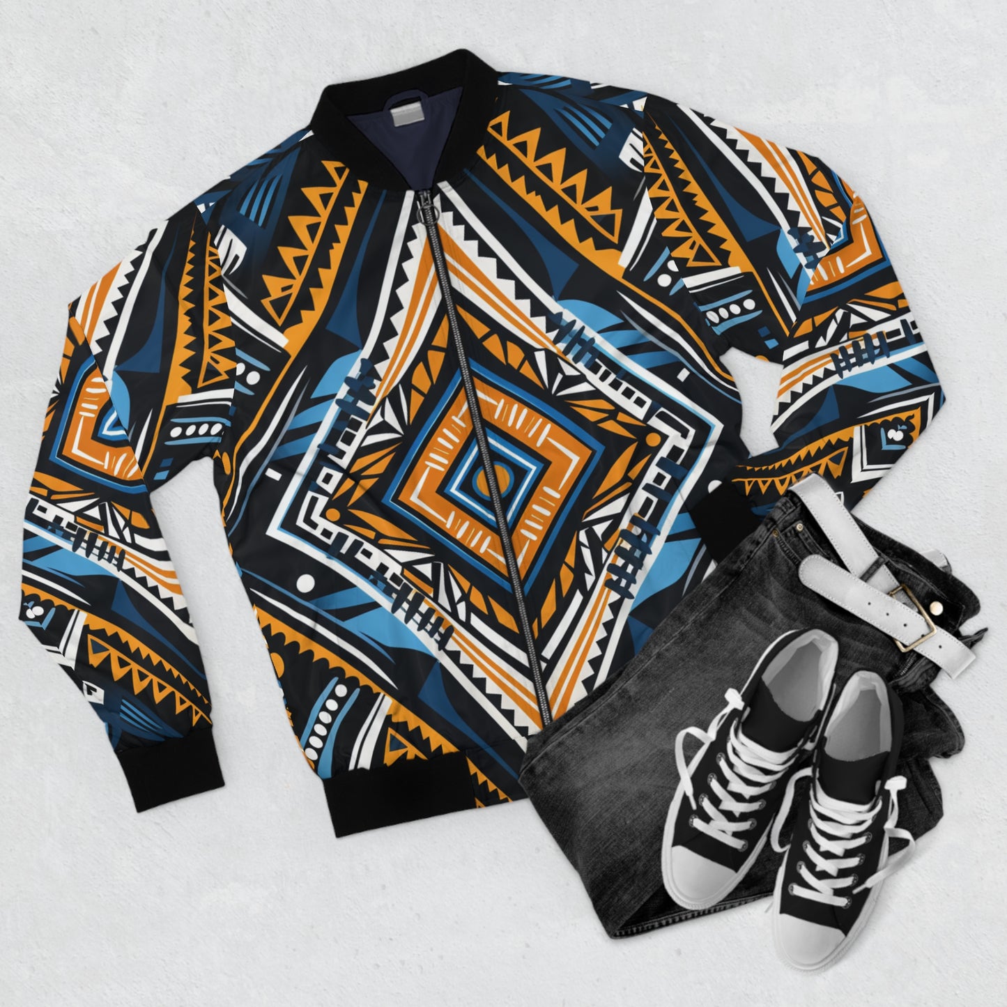 Men's Bomber Jacket (AOP) - Bukhosi Design South Africa