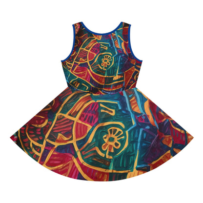 Girls' Sleeveless Sundress - "Threads of Glory"