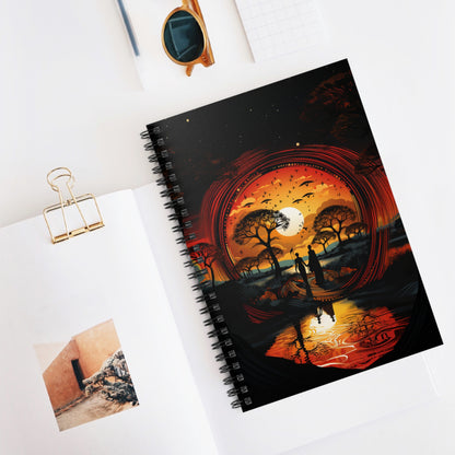 Spiral Notebook - Ruled Line - " Redemption Sunset Design"