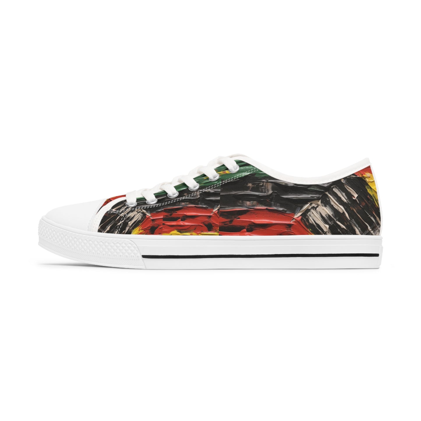 Women's Low Top Sneakers - Afro Abstract Design