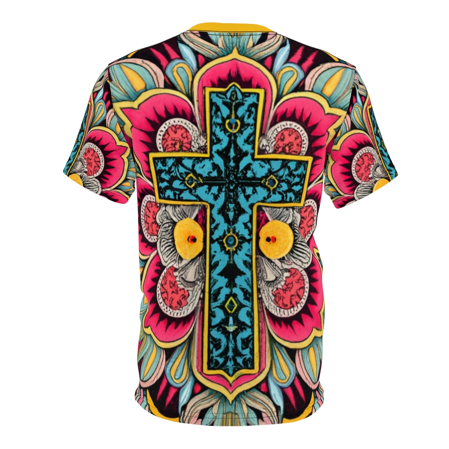 Unisex Cut & Sew Tee (AOP) - Happy Clappa Cross