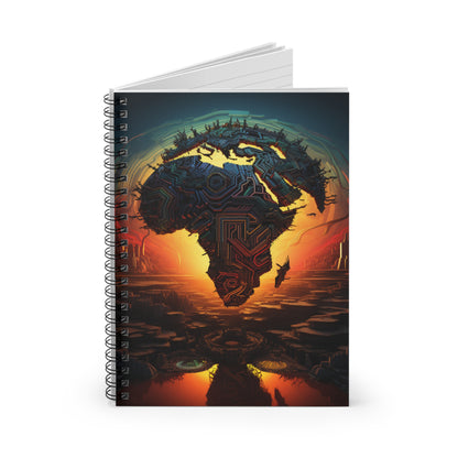 Spiral Notebook - Ruled Line - Afro Matrix Design