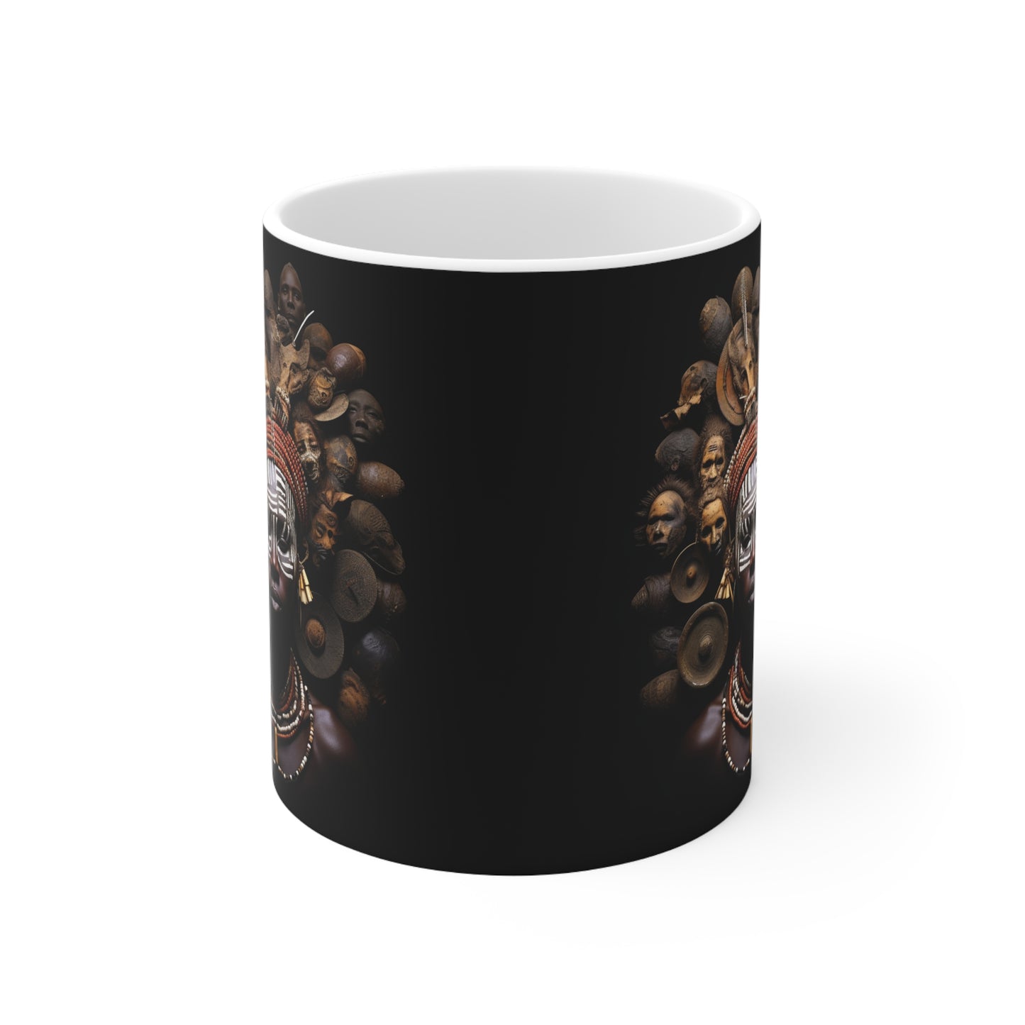 Ceramic Mug 11oz - Faces Of Africa Design