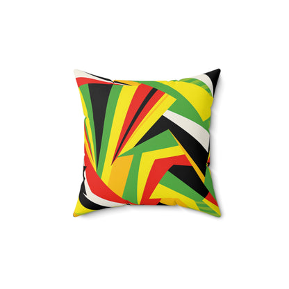 Spun Polyester Square Pillow - Zimbo Stripes Design