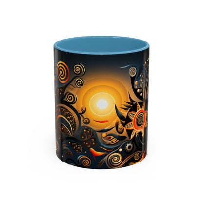 Accent Coffee Mug, 11oz - Sunrise Harmony Design