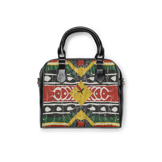 Shoulder Handbag - Luminous Crossroads Design