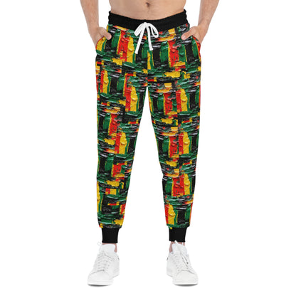 Athletic Joggers - Afro Abstract Cross Design