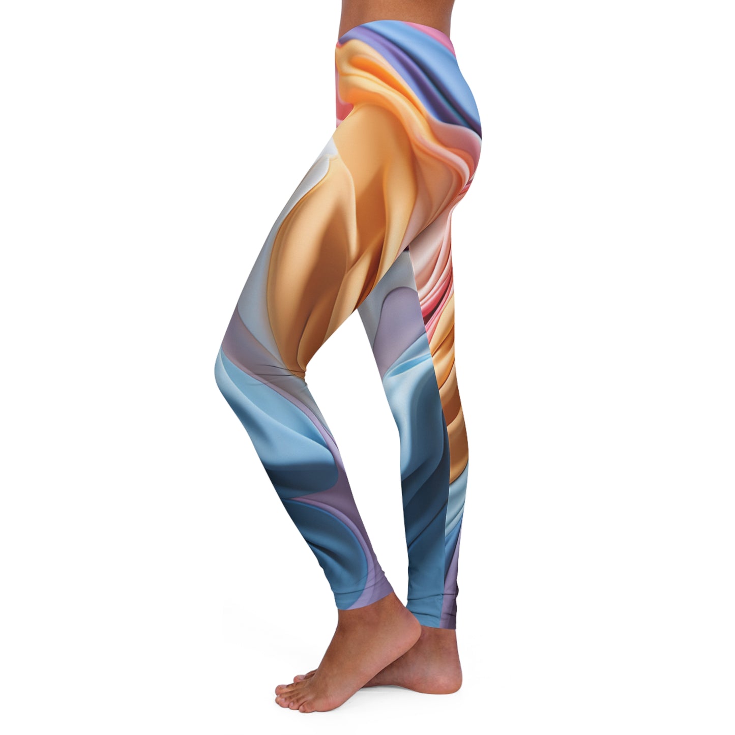 Women's Spandex Leggings - Hope Swirls Design