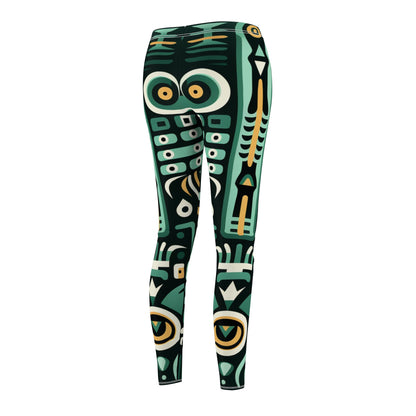 Women's Cut & Sew Casual Leggings - African Encounter