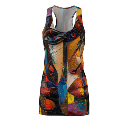 Women's Cut & Sew Racerback Dress (AOP) - Face Of Unity Design