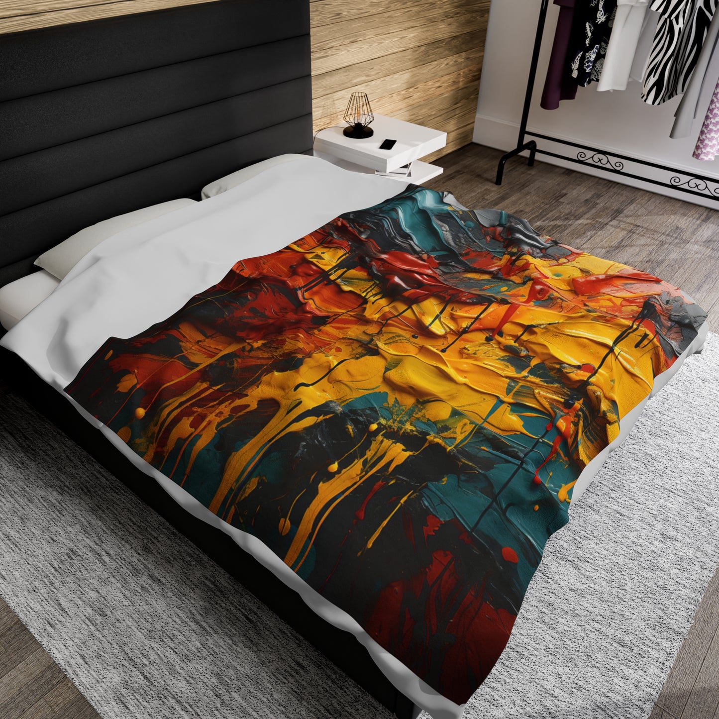 Velveteen Plush Blanket - Overflowing Grace Design